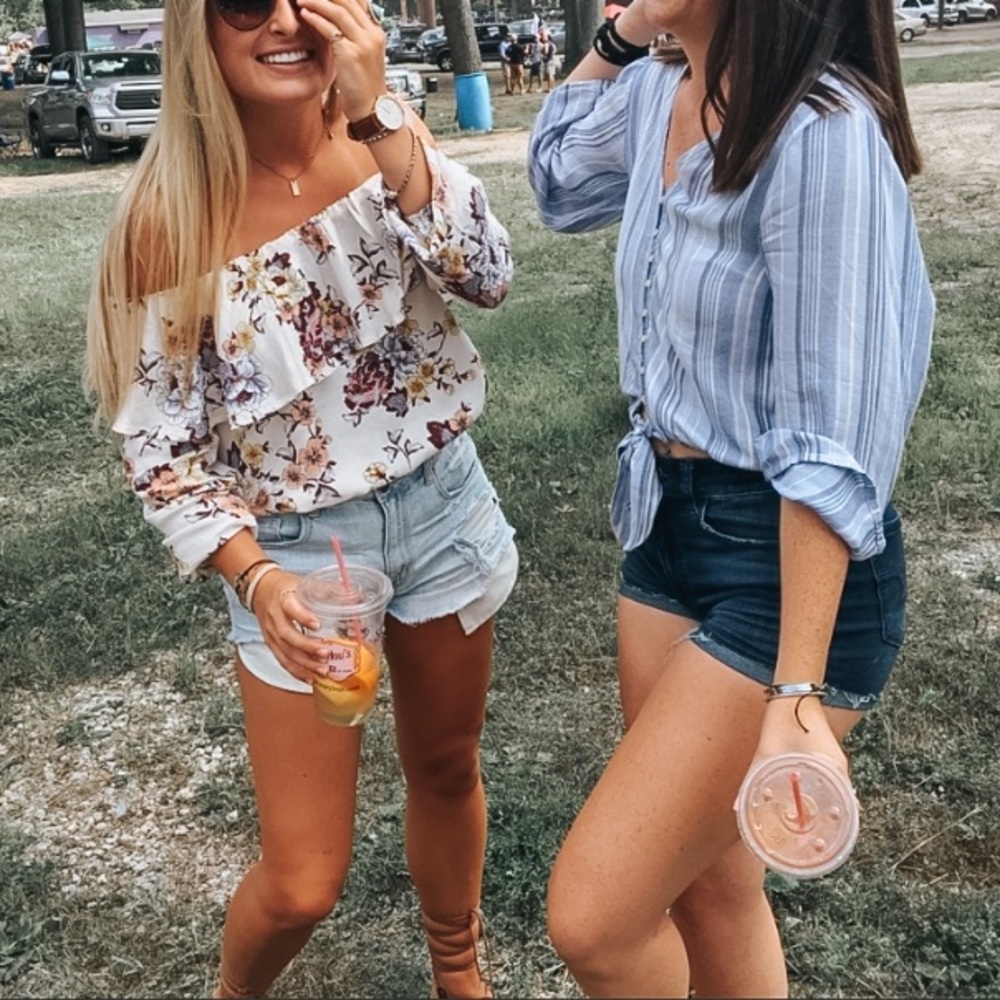 Off the shoulder floral top